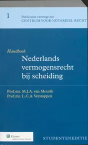 Omslag van Handboek Nederlands Vermogensrecht bij scheiding Studenteditie