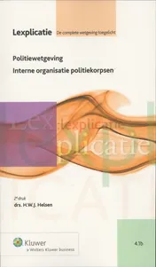 Omslag van Politiewetgeving Interne organisatie politiekorpsen