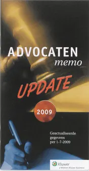 Omslag van Update Advocatenmemo 2009