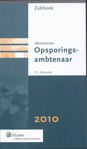 Omslag van Zakboek voor de opsporingsambtenaar 2010