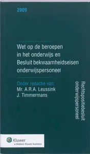 Omslag van Wet op de beroepen in het onderwijs en Besluit bekwaamheideisenonderwijspersoneel