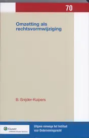 Omslag van Omzetting als rechtsvormwijziging