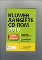 Omslag van Kluwer Aangifte CD-ROM 2010
