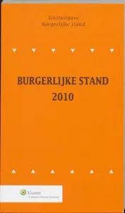 Omslag van Tekstuitgave Burgerlijke stand 2010