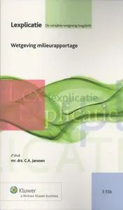 Omslag van Wetgeving milieurapportage
