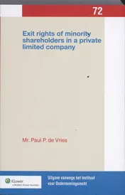 Omslag van Exit rights of minority shareholders in a private limited company