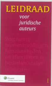 Omslag van Leidraad voor juridische auteurs