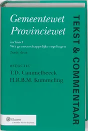 Omslag van Gemeentewet, provinciewet, wet gemeenscappelijke regelingen