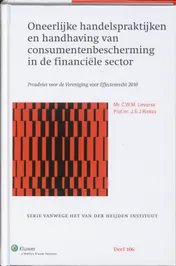 Omslag van Oneerlijke handelspraktijken en handhaving van de consumentenbescherming in de financiele sector