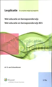 Omslag van Wet educatie en beroepsonderwijs BES