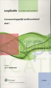 Omslag van Gemeenschappelijk landbouwbeleid deel I