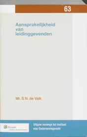 Omslag van Aansprakelijkheid van leidinggevenden