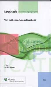 Omslag van Wet tot behoud van cultuurbezit