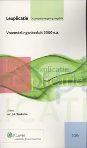 Omslag van Vreemdelingenbesluit 2000 e.a.