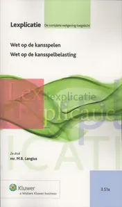 Omslag van Wet op de kansspelen / Wet op de kansspelbelasting
