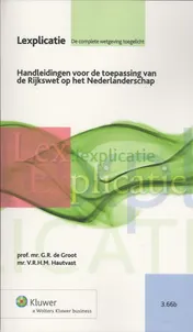 Omslag van Handleidingen voor de toepassing vd Rijkswet op het Nederlanderschap
