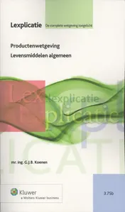 Omslag van Productenwetgeving levensmiddelen algemeen