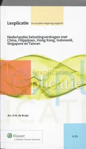 Omslag van Nederlandse belastingverdragen met China, Filippijnen, Hong Kong, Indonesië, Singapore en Taiwan