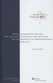 Omslag van Expert recommendations and the evolution of European best practices for the treatment of overindebtedness, 1984-2010