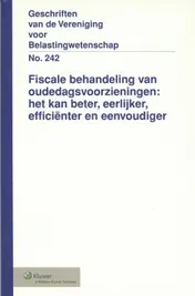 Omslag van Fiscale behandeling van oudedagsvoorzieningen