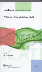 Omslag van Wetgeving adviesstelsel rijksoverheid
