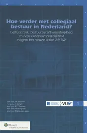 Omslag van Hoe verder met collegiaal bestuur in Nederland?