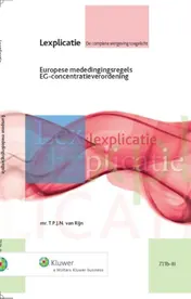 Omslag van Europese Mededingingsregels. EG-Concentratiecontroleverordening