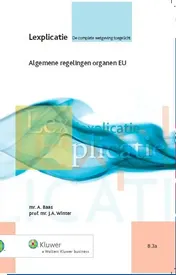 Omslag van Algemene regelingen organen EU