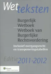 Omslag van Wetteksten Burgerlijk Wetboek/Wetboek van Burgerlijke Rechtsvordering 2011/2012