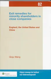 Omslag van Exit Remedies for Minority Shareholders in Close Companies