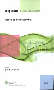 Omslag van Wet op de architectentitel