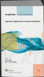 Omslag van Algemene reglementen Europese instellingen
