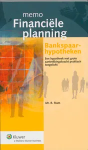 Omslag van Memo Financiële Planning - Bankspaarhypotheken
