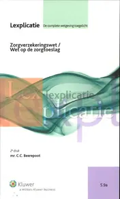 Omslag van Zorgverzekeringswet/Wet op de zorgtoeslag