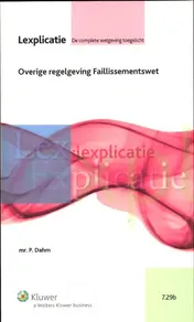 Omslag van Overige regelgeving faillissementswet