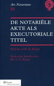 Omslag van De notariële akte als executoriale titel