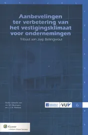 Omslag van Aanbevelingen ter verbetering vh vestigingsklimaat voor ondernemingen