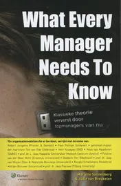 Omslag van What every manager needs to know