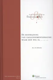 Omslag van De bestrijding van faillissementsfraude