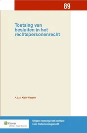 Omslag van Toetsing van besluiten in het rechtspersonenrecht
