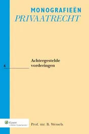 Omslag van Achtergestelde vorderingen