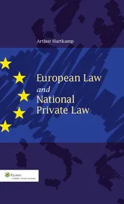 Omslag van European law and national private law