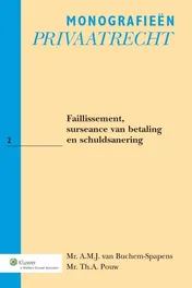 Omslag van Faillissement, surseance van betaling en schuldsanering