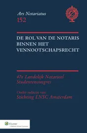 Omslag van De rol van de notaris binnen het vennootschapsrecht