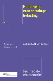 Omslag van Hoofdzaken vennootschapsbelasting