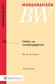 Omslag van Order- en toonderpapieren