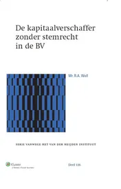 Omslag van De kapitaalverschaffer zonder stemrecht in de BV