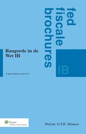 Omslag van Rangorde in de wet IB