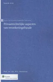 Omslag van Privaatrechtelijke aspecten van verzekeringsfraude