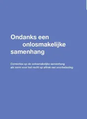 Omslag van Ondanks een onlosmakelijke samenhang